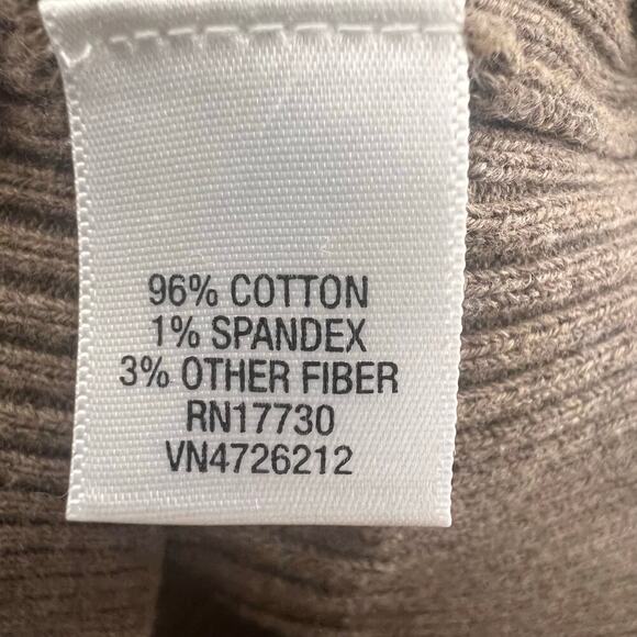 Merona Long Sleeve Cable knit Sweater‎ Brown Large - Picture 5 of 5